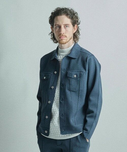 MEN'S BIGI / メンズビギ ブルゾン | デニムジャケット風ミラノリブニットアウター | 詳細19