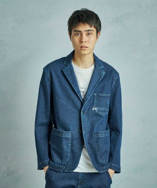 MEN'S BIGI / メンズビギ Gジャン・デニムジャケット | 【DENHAM/デンハム】別注 デニムテーラードジャケット | 詳細14