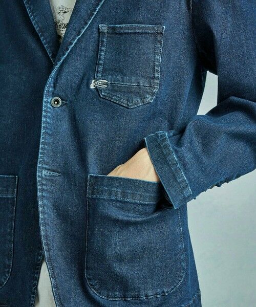 MEN'S BIGI / メンズビギ Gジャン・デニムジャケット | 【DENHAM/デンハム】別注 デニムテーラードジャケット | 詳細17