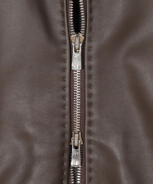 MEN'S BIGI / メンズビギ レザーブルゾン・ジャケット | スタンドカラーシングルライダース シープレザージャケット | 詳細10