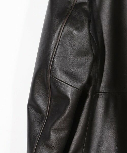 MEN'S BIGI / メンズビギ レザーブルゾン・ジャケット | スタンドカラーシングルライダース シープレザージャケット＜エイジング加工＞ | 詳細10