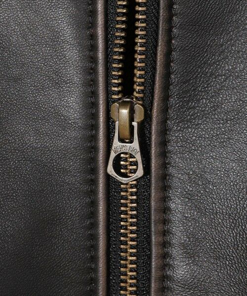 MEN'S BIGI / メンズビギ レザーブルゾン・ジャケット | スタンドカラーシングルライダース シープレザージャケット＜エイジング加工＞ | 詳細2