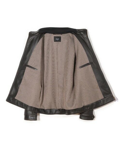 MEN'S BIGI / メンズビギ レザーブルゾン・ジャケット | スタンドカラーシングルライダース シープレザージャケット＜エイジング加工＞ | 詳細6
