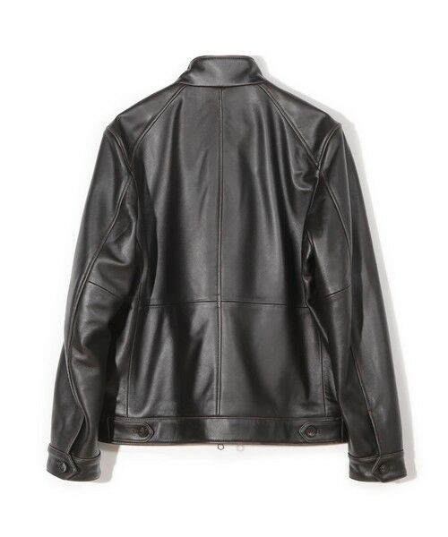 MEN'S BIGI / メンズビギ レザーブルゾン・ジャケット | スタンドカラーシングルライダース シープレザージャケット＜エイジング加工＞ | 詳細9