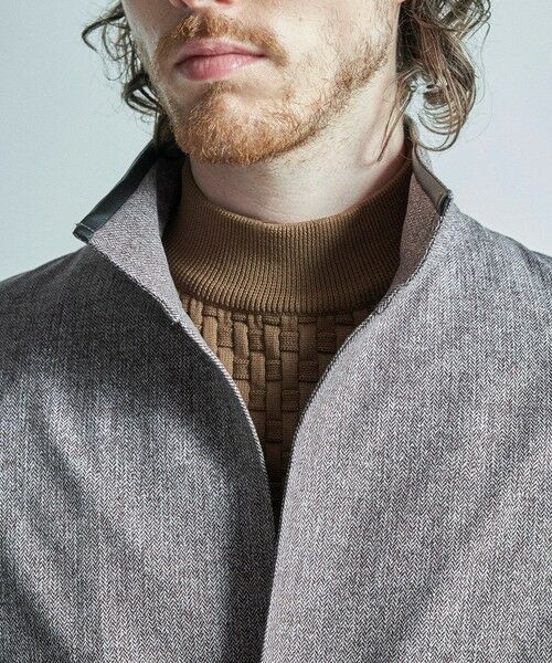 MEN'S BIGI / メンズビギ その他アウター | ドットエアーヘリンボーンプリントスタンドカラージャケット＜保温/透湿/撥水/防シワ/ストレッチ＞ | 詳細5