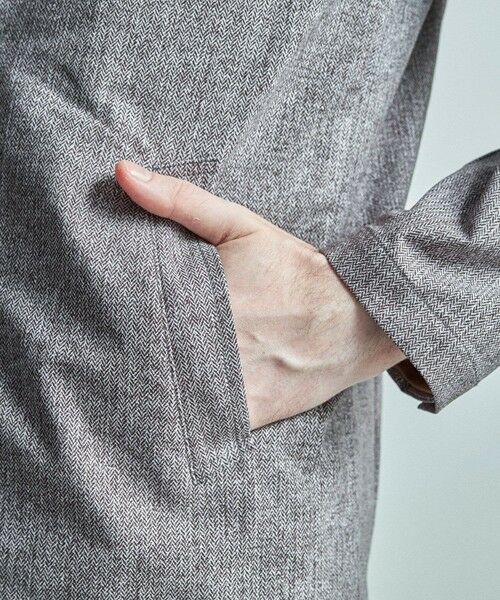 MEN'S BIGI / メンズビギ その他アウター | ドットエアーヘリンボーンプリントスタンドカラージャケット＜保温/透湿/撥水/防シワ/ストレッチ＞ | 詳細6
