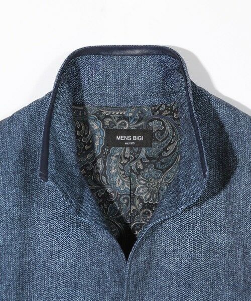 MEN'S BIGI / メンズビギ その他アウター | ドットエアーヘリンボーンプリントスタンドカラージャケット＜保温/透湿/撥水/防シワ/ストレッチ＞ | 詳細8