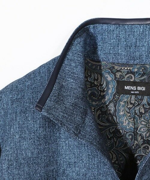 MEN'S BIGI / メンズビギ その他アウター | ドットエアーヘリンボーンプリントスタンドカラージャケット＜保温/透湿/撥水/防シワ/ストレッチ＞ | 詳細9