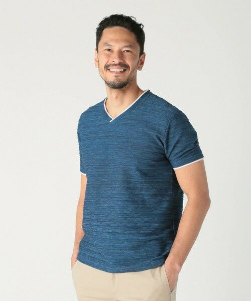 MEN'S BIGI / メンズビギ Tシャツ | スラブタック天竺素材Tシャツ<吸水速乾> | 詳細1