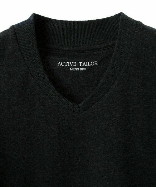 MEN'S BIGI / メンズビギ Tシャツ | 【ACTIVE TAILOR/アクティブテイラー】シルケットスムースVネックTシャツ＜接触冷感 / UVカット＞ | 詳細11