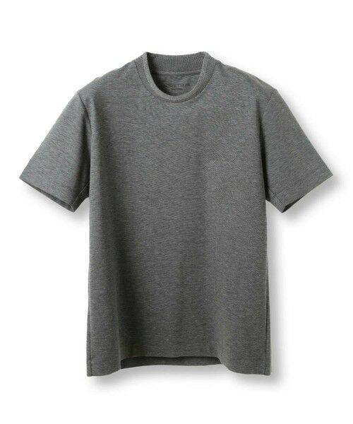 MEN'S BIGI / メンズビギ Tシャツ | 【ACTIVE TAILOR/アクティブテイラー】シルケットスムースクルーネックTシャツ<接触冷感 / UVカット>(グレー)