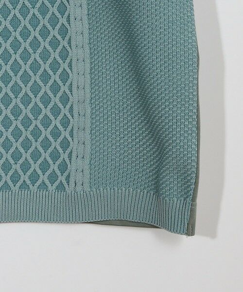 MEN'S BIGI / メンズビギ Tシャツ | サマーニットコンビVネック半袖Tシャツ | 詳細9