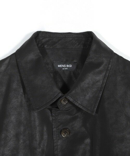 MEN'S BIGI / メンズビギ シャツ・ブラウス | フェイクレザーCPOシャツ | 詳細1