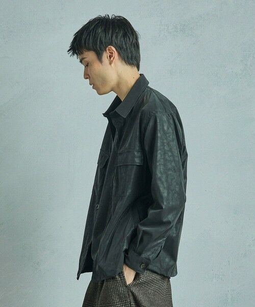 MEN'S BIGI / メンズビギ シャツ・ブラウス | フェイクレザーCPOシャツ | 詳細10