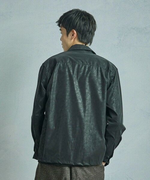 MEN'S BIGI / メンズビギ シャツ・ブラウス | フェイクレザーCPOシャツ | 詳細11