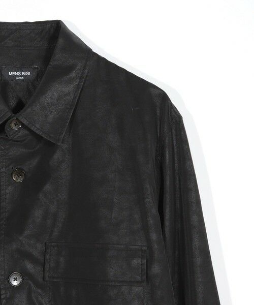 MEN'S BIGI / メンズビギ シャツ・ブラウス | フェイクレザーCPOシャツ | 詳細3