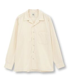 MEN'S BIGI / メンズビギ シャツ・ブラウス | コットンナイロンピーチ起毛 オープンカラーシャツ