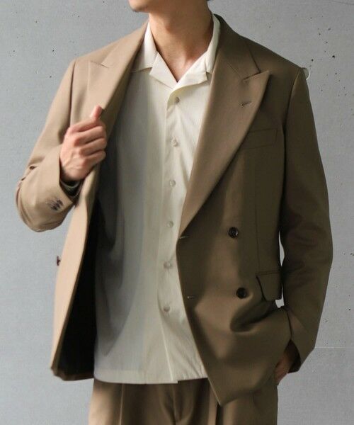 MEN'S BIGI / メンズビギ シャツ・ブラウス | コットンナイロンピーチ起毛 オープンカラーシャツ | 詳細12