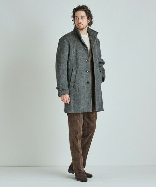 MEN'S BIGI / メンズビギ その他アウター | Super140ウールヘリンボーンビーバー スタンドカラーコート | 詳細2