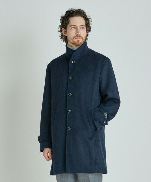 MEN'S BIGI / メンズビギ その他アウター | Super140ウールヘリンボーンビーバー スタンドカラーコート | 詳細21
