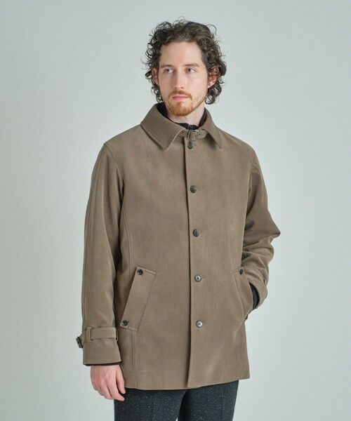 MEN'S BIGI / メンズビギ その他アウター | ベロアボンディング ショートコート＜ストレッチ＞ | 詳細1