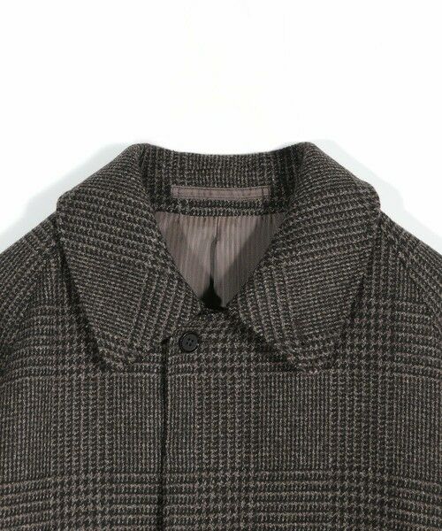 MEN'S BIGI / メンズビギ ステンカラーコート | グレンチェックウール ステンカラーコート | 詳細1