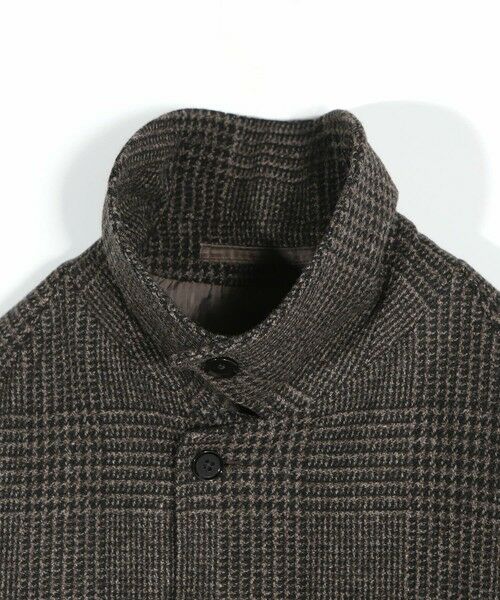 MEN'S BIGI / メンズビギ ステンカラーコート | グレンチェックウール ステンカラーコート | 詳細2