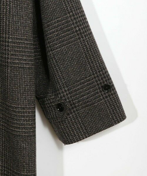 MEN'S BIGI / メンズビギ ステンカラーコート | グレンチェックウール ステンカラーコート | 詳細4