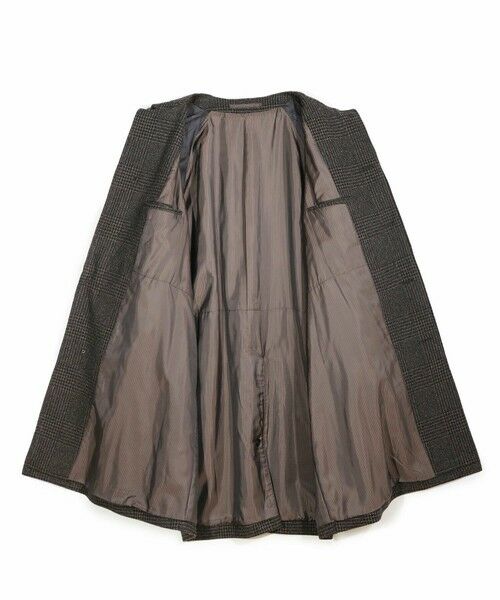 MEN'S BIGI / メンズビギ ステンカラーコート | グレンチェックウール ステンカラーコート | 詳細7