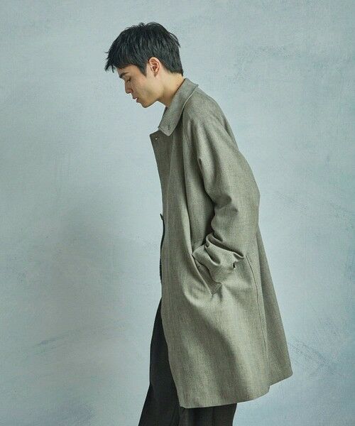 MEN'S BIGI / メンズビギ ステンカラーコート | ヘリンボーンダブルクロス ステンカラーコート＜2WAYストレッチ＞ | 詳細2