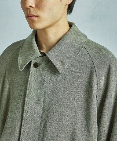 MEN'S BIGI / メンズビギ ステンカラーコート | ヘリンボーンダブルクロス ステンカラーコート＜2WAYストレッチ＞ | 詳細4