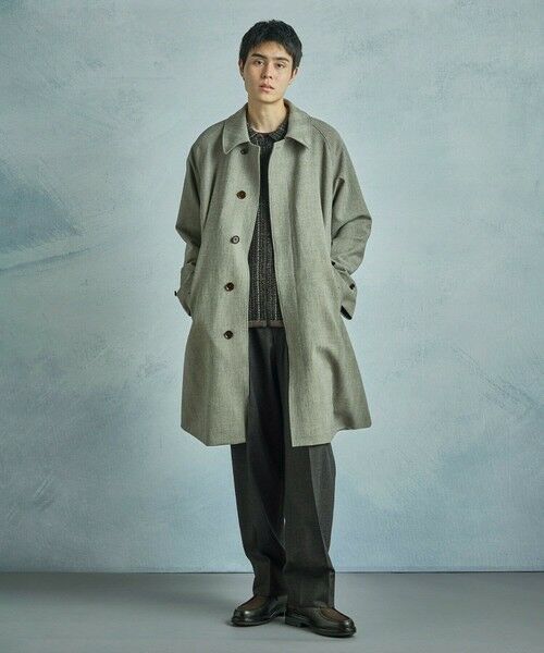 MEN'S BIGI / メンズビギ ステンカラーコート | ヘリンボーンダブルクロス ステンカラーコート＜2WAYストレッチ＞ | 詳細6