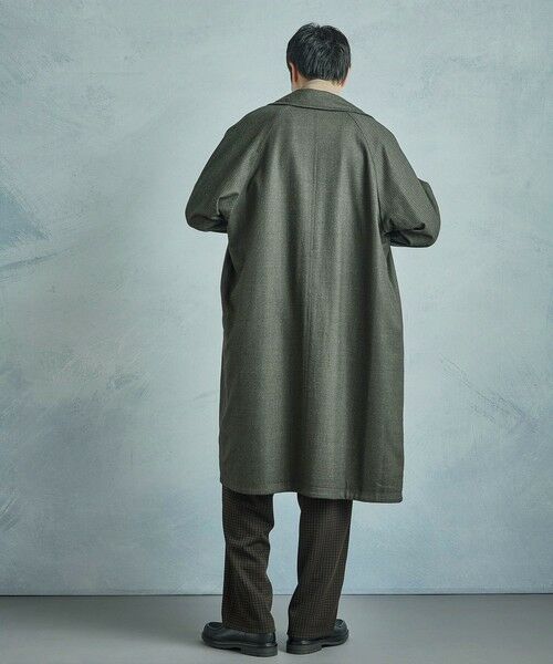 MEN'S BIGI / メンズビギ ステンカラーコート | 【50th Anniv . 中田 慎介】 COTTON TWILL x WOOL HOUND'S TOOTH REVERSIBLE COAT | 詳細6