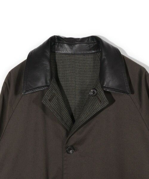 MEN'S BIGI / メンズビギ ステンカラーコート | 【50th Anniv . 中田 慎介】 COTTON TWILL x WOOL HOUND'S TOOTH REVERSIBLE COAT | 詳細9