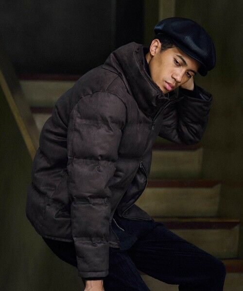 MEN'S BIGI / メンズビギ ダウンジャケット・ベスト | スエード調ツイルプリントダウンジャケット | 詳細17