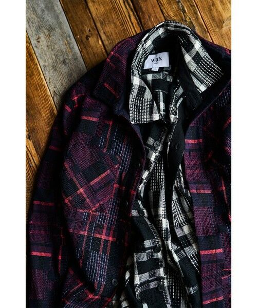MEN'S BIGI / メンズビギ ブルゾン | 【Wax London/ワックスロンドン】Whiting バスケット織チェック柄シャツジャケット | 詳細1