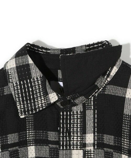MEN'S BIGI / メンズビギ ブルゾン | 【Wax London/ワックスロンドン】Whiting バスケット織チェック柄シャツジャケット | 詳細4