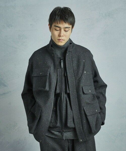 MEN'S BIGI / メンズビギ ブルゾン | 【50th Anniv . 菊池武夫】HARRIS TWEED COLOR NEP BLOUSON | 詳細15