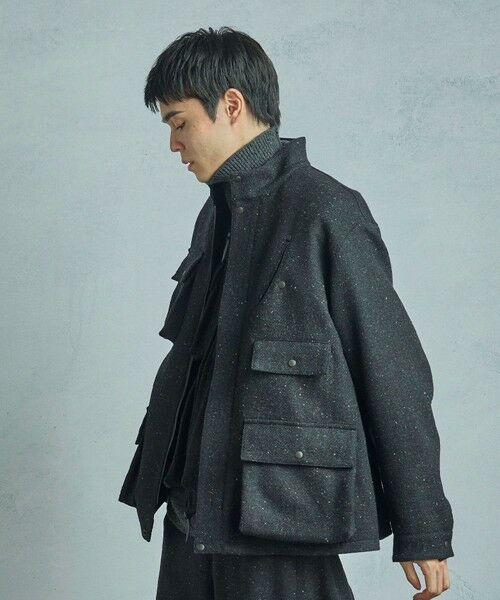 MEN'S BIGI / メンズビギ ブルゾン | 【50th Anniv . 菊池武夫】HARRIS TWEED COLOR NEP BLOUSON | 詳細16