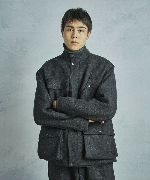 MEN'S BIGI / メンズビギ ブルゾン | 【50th Anniv . 菊池武夫】HARRIS TWEED COLOR NEP BLOUSON | 詳細19