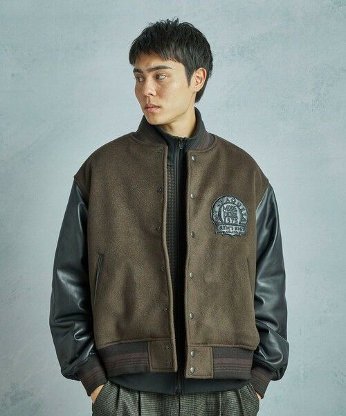 MEN'S BIGI / メンズビギ その他アウター | 【50th Anniv . 中田 慎介】WOOL MELTON STADIUM JAMPER | 詳細2