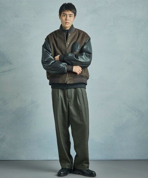 MEN'S BIGI / メンズビギ その他アウター | 【50th Anniv . 中田 慎介】WOOL MELTON STADIUM JAMPER | 詳細4