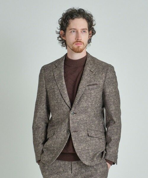 MEN'S BIGI / メンズビギ テーラードジャケット | 【ACTIVE TAILOR/アクティブテイラー】ヒートパフォーマーツイード調プリントジャケット | 詳細4
