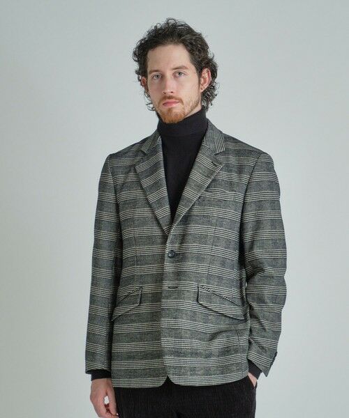 MEN'S BIGI / メンズビギ テーラードジャケット | グレンチェックモール テーラードジャケット | 詳細1