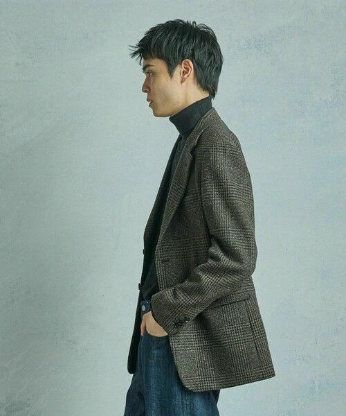MEN'S BIGI / メンズビギ テーラードジャケット | ウールグレンチェック テーラードジャケット | 詳細12