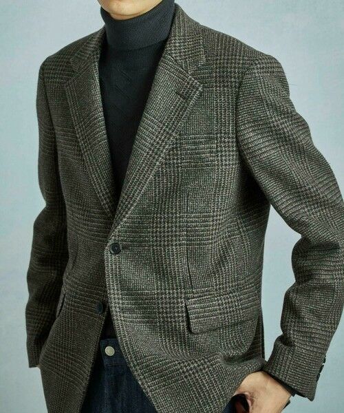 MEN'S BIGI / メンズビギ テーラードジャケット | ウールグレンチェック テーラードジャケット | 詳細15