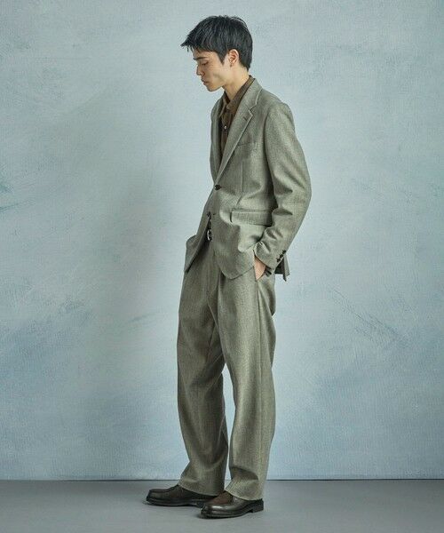 MEN'S BIGI / メンズビギ テーラードジャケット | 二重織ヘリンボーン　テーラードジャケット＜2WAYストレッチ＞ | 詳細13