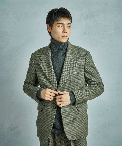 MEN'S BIGI / メンズビギ テーラードジャケット | 【50th Anniv . 菊池武夫】WOOL HOUNDSTOOTH JACKET | 詳細16