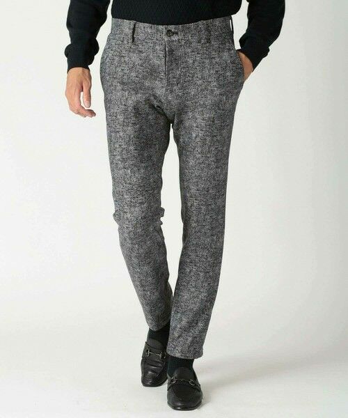 MEN'S BIGI / メンズビギ スラックス・ドレスパンツ | 【ACTIVE TAILOR/アクティブテイラー】ヒートパフォーマーツイード調プリントスラックスパンツ | 詳細1