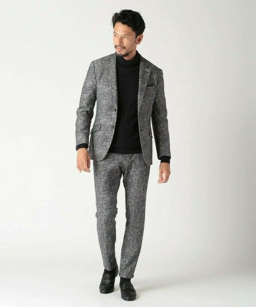 MEN'S BIGI / メンズビギ スラックス・ドレスパンツ | 【ACTIVE TAILOR/アクティブテイラー】ヒートパフォーマーツイード調プリントスラックスパンツ | 詳細3